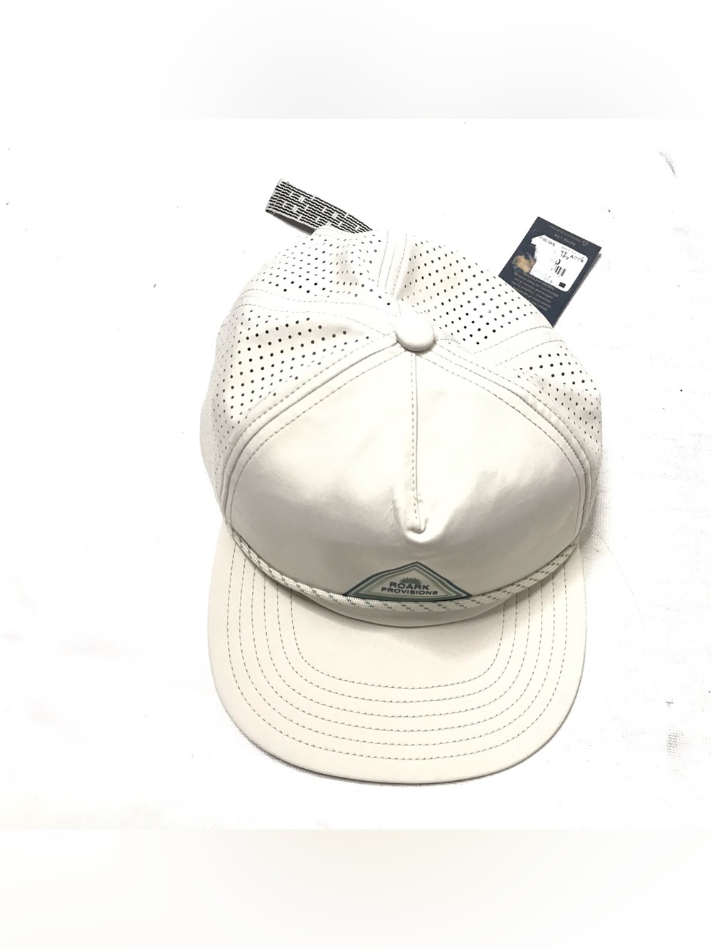 ROARK Hat Cap Nomad 6 Panel Logo Soft Strap Back Off White Ivory One Size NEW